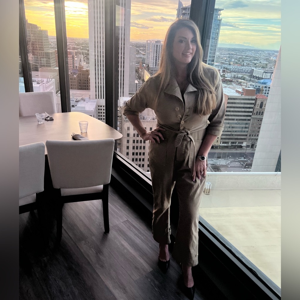 Good American Tan Jumpsuit